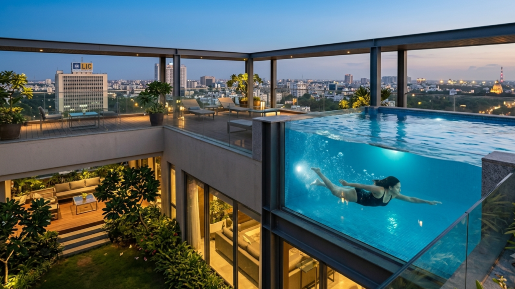 Glass-Walled & Transparent Pool Panels