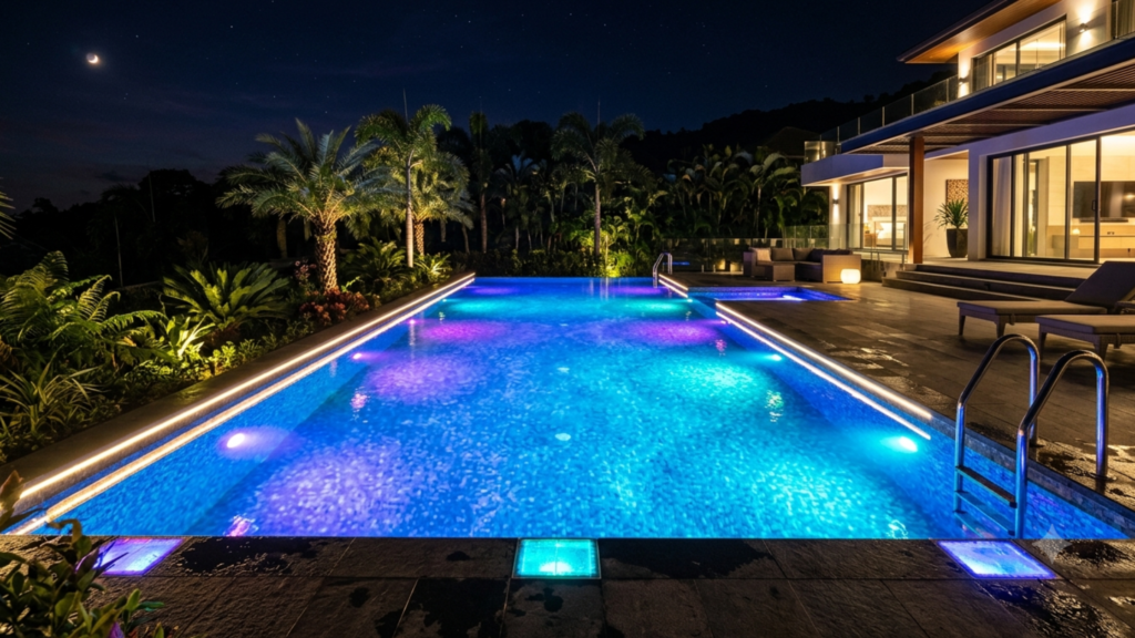 LED-Lit & Underwater Lighting Pools